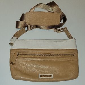 Two-Tone Calvin Klein Crossbody Bag with Adjustable Strap